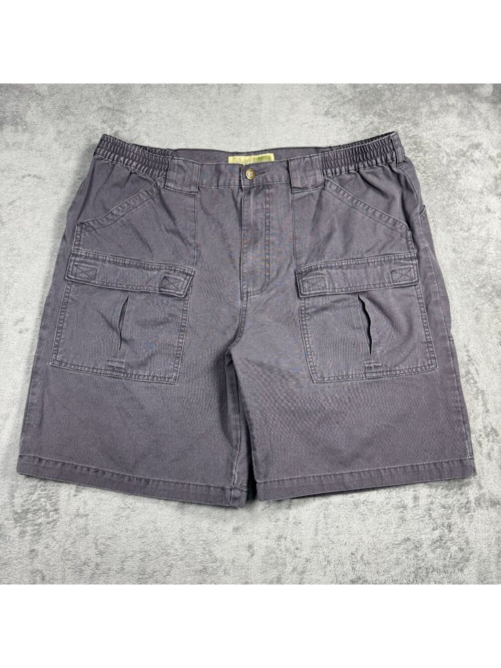 Y2K Cabelas Loose Canvas Cargo Shorts Mens 40 Gray Grunge Gorpcore Utility
